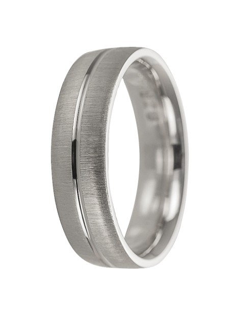 alianza de plata 925MM ranura central brillo 5.2 mm