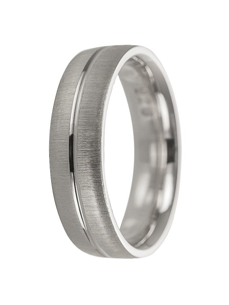 alianza de plata 925MM ranura central brillo 5.2 mm