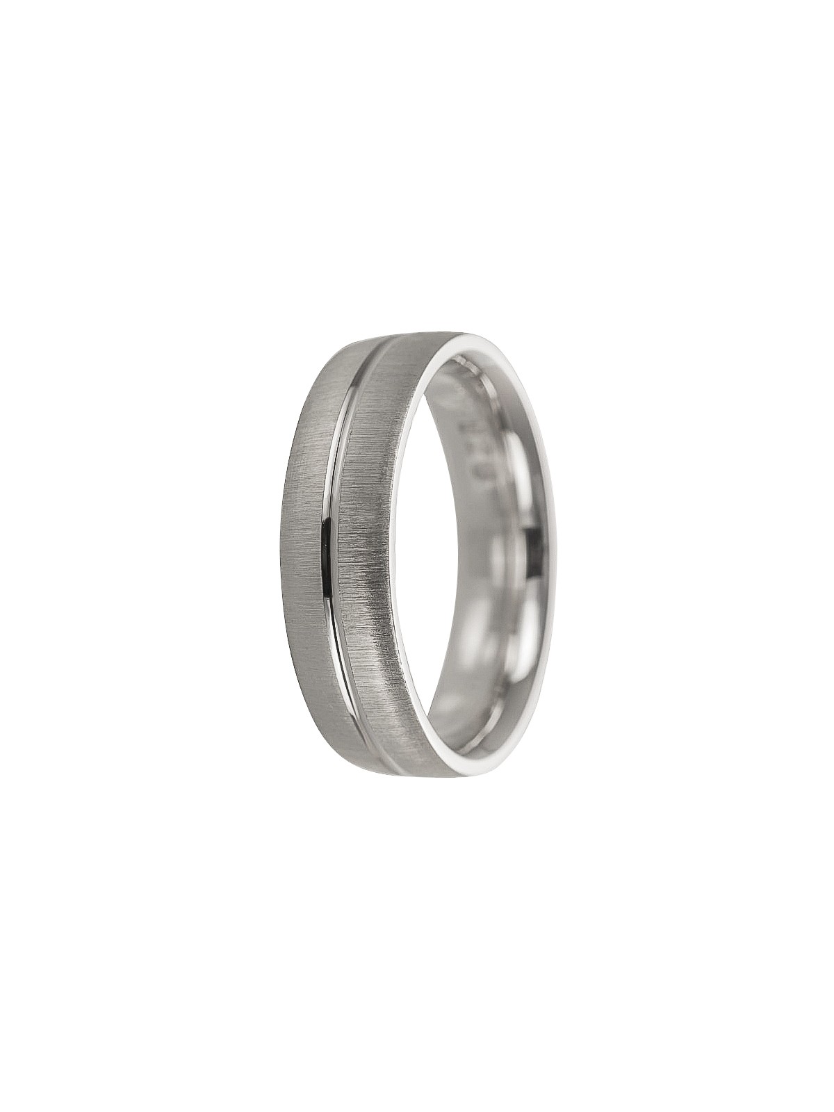 alianza de plata 925MM ranura central brillo 5.2 mm