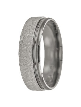 alianza de plata 925MM media caña mate 5 mm