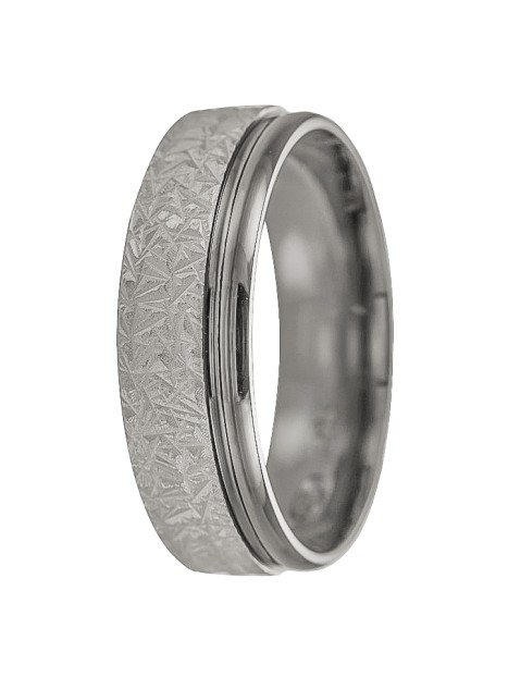 alianza de plata 925MM media caña mate 5 mm