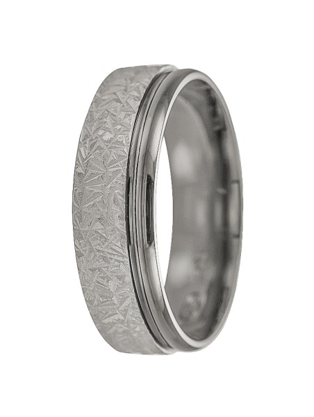 alianza de plata 925MM media caña mate 5 mm