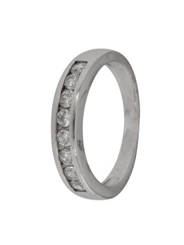 alianza de plata 925MM circonitas blancas brillo 4 mm