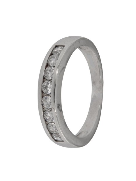 alianza de plata 925MM circonitas blancas brillo 4 mm