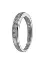 alianza de plata 925MM brillante con circonitas blancas 3 mm