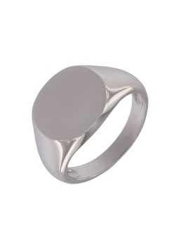 Sello caballero liso en Plata de Primera Ley 925 MM