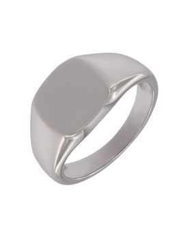 Sello caballero liso en Plata de Primera Ley 925 MM