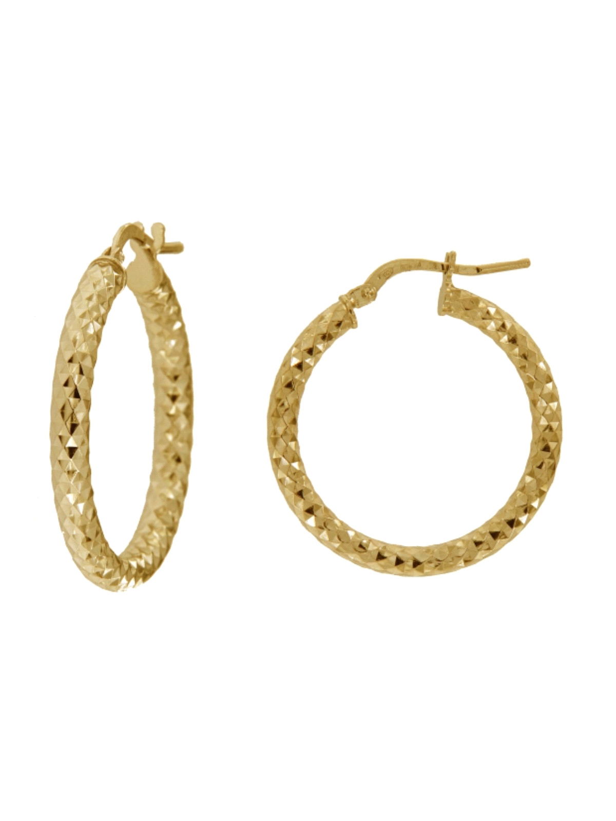 Aros de Plata Tallados Dorados