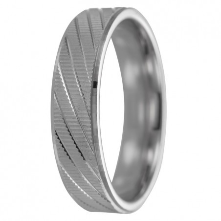 alianza de plata 925MM ranuras centrales mate 4.8 mm