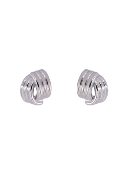 Pendientes de presión entrelazados en Plata de Ley 925