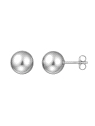 Pendientes de presión bola lisa 8 mm en Plata de Ley 925