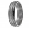 Alianza de plata con doble relieve y franjas brillantes