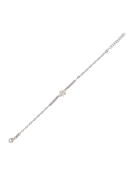 Gargantilla con dos círculos entrelazados, uno con circonitas de Plata 925 mm. Perfecta para tus looks más bohemios.