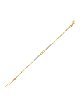 Gargantilla con dos círculos entrelazados, uno con circonitas de Plata 925 mm. Perfecta para tus looks más bohemios.