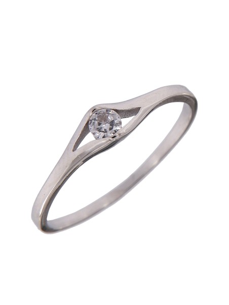 Precioso Solitario Sencillo Circonita Cuadrada de Plata solitario con circonitas elaborado en plata con circonitas Plata de Prim