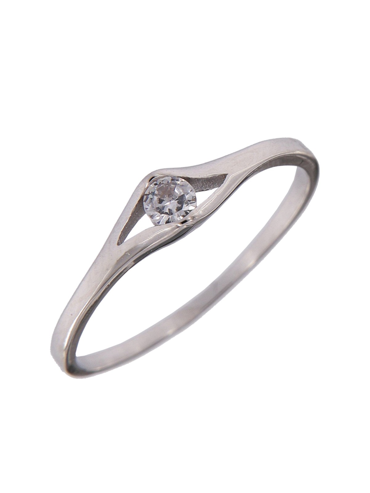 Precioso Solitario Sencillo Circonita Cuadrada de Plata solitario con circonitas elaborado en plata con circonitas Plata de Prim