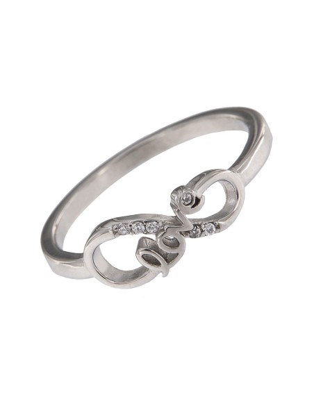 Anillo infinito love circonita, Plata 925 MM- Joyas Marisol