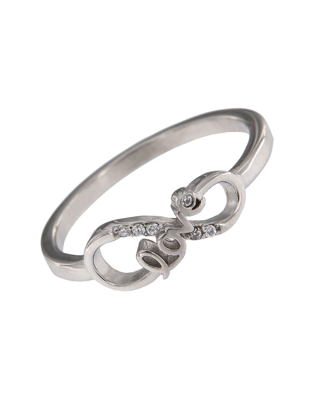 Anillo infinito love circonita, Plata 925 MM- Joyas Marisol