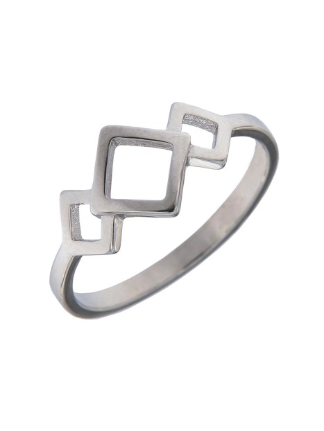 Precioso Anillo de Plata de geométrico liso en Plata de Primera de Ley.