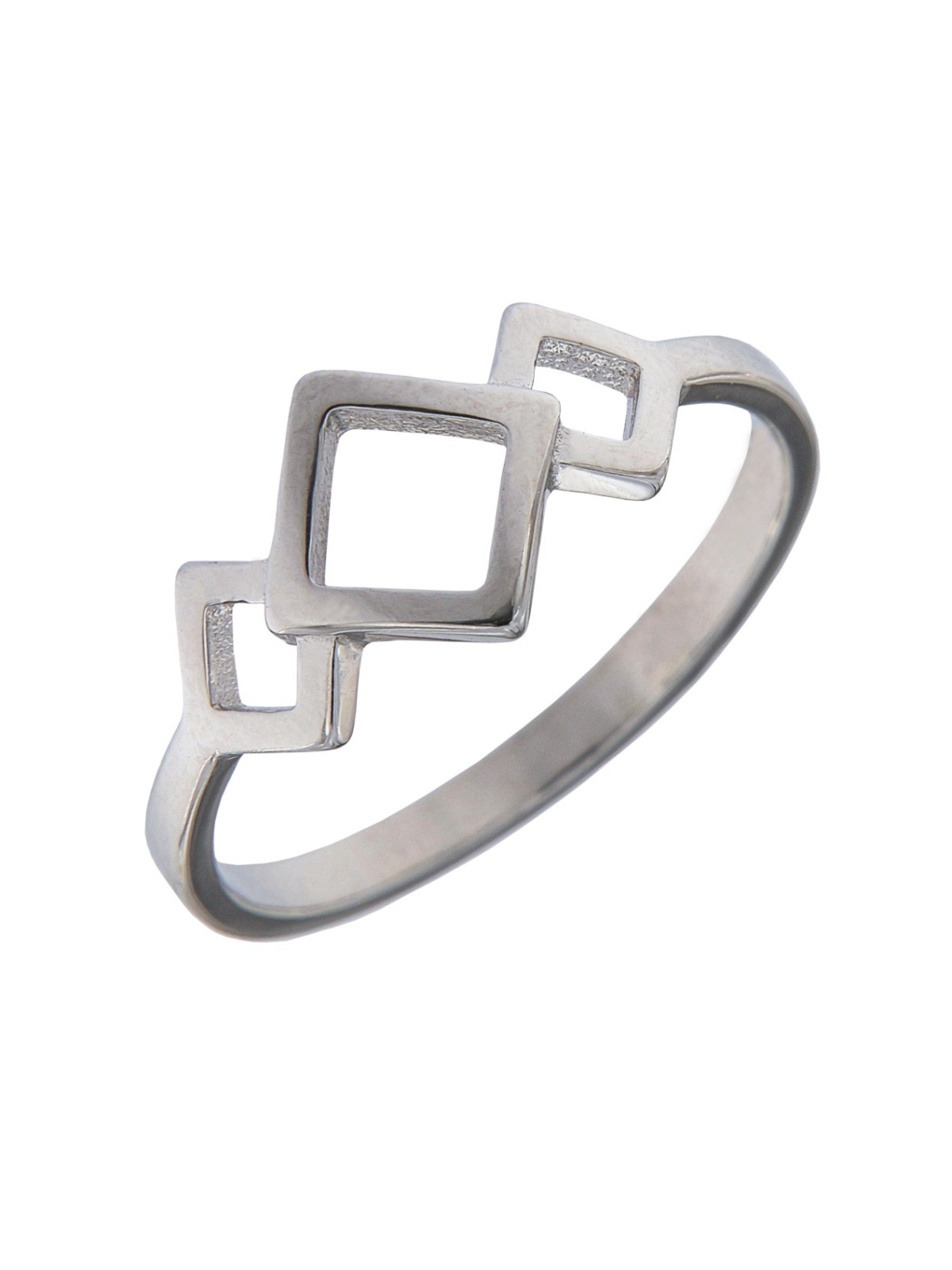 Precioso Anillo de Plata de geométrico liso en Plata de Primera de Ley.