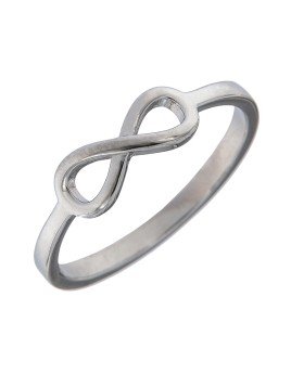 ANILLO INFINITO LISO PLATA