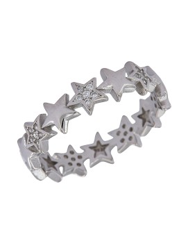 ANILLO ESTRELLAS PLATA CON...