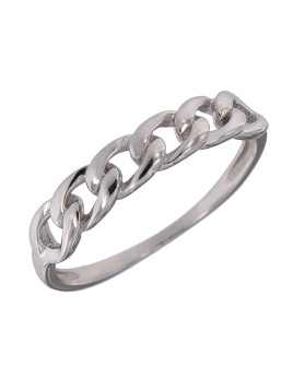 ANILLO TRENZADO EN PLATA LISA