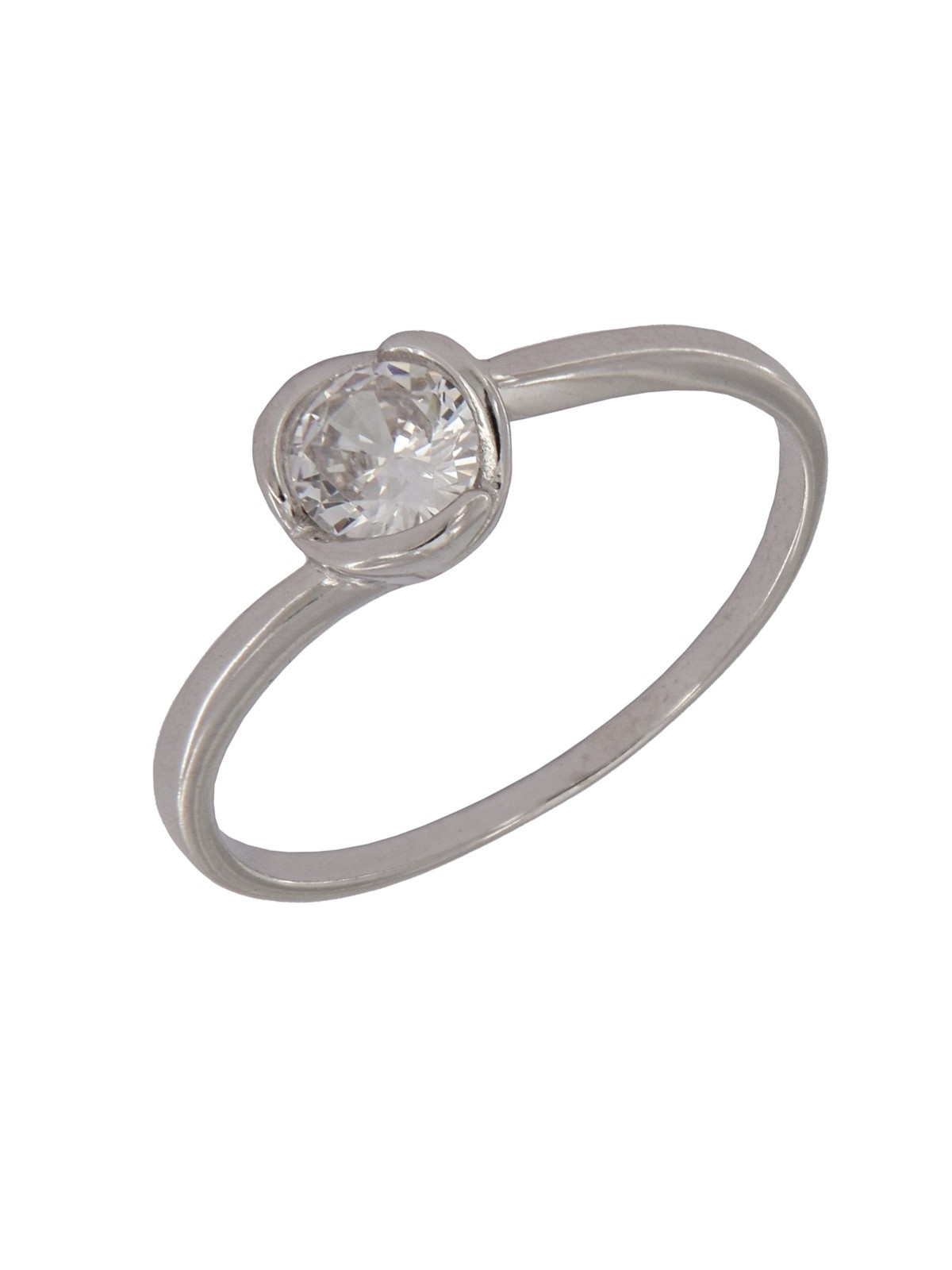 Precioso Anillo de Plata solitario con circonitas elaborado en plata con circonitas Plata de Primera de Ley.