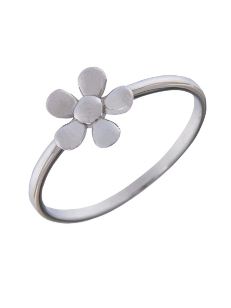 Anillo de Flor de Plata de Ley 925 MM Anillo de Flor de Plata de Ley 925 MM