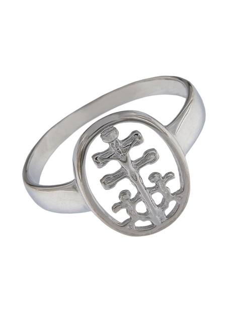 Anillo cruz caravaca, Plata 925 MM- Joyas Marisol