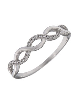 Anillo de Plata con Eslabones de Circonitas en Plata 925