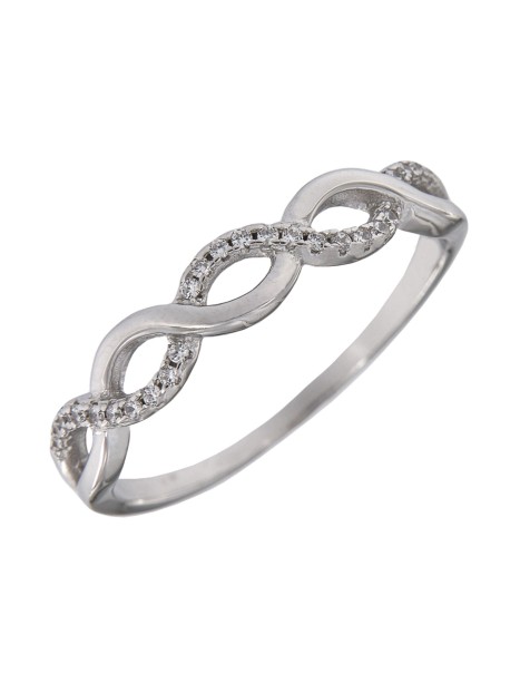 Anillo de Plata con Eslabones de Circonitas en Plata 925