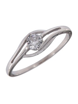 ANILLO SOLITARIO PLATA CON...