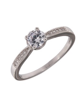 ANILLO SOLITARIO PLATA CON...