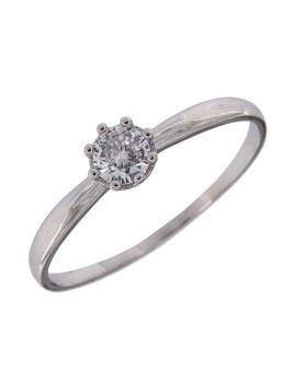 SOLITARIO DE PLATA CON CHATÓN