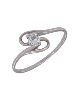 ANILLO SOLITARIO PLATA CON...