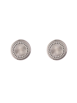 Pendientes de presión círculo labrado en Plata de Ley 925