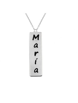 Colgante Vertical Personalizable en Plata