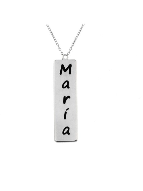 Colgante Vertical Personalizable en Plata