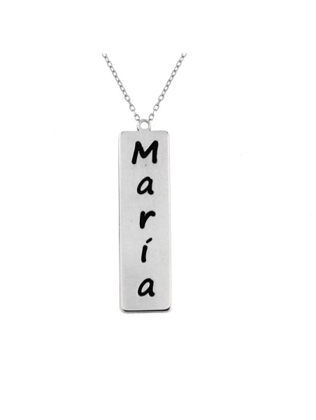 Colgante Vertical Personalizable en Plata