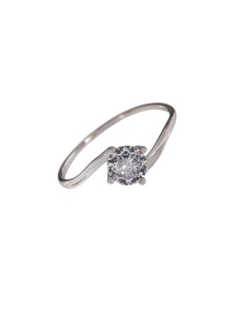 Anillo Solitario Minimalista con Circonita Redonda Brillante