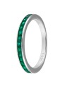 Alianza de Plata de Ley 925 mm Con Circonitas Verde