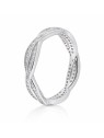 anillo plata 925 con circonitas diseño cruzado