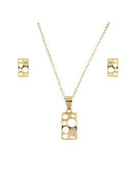 JUEGO DORADO PLATA 925MM