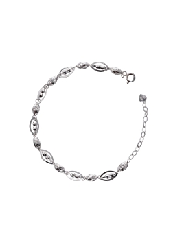 Pulsera de Plata con Motivos Ovalados en Plata 925