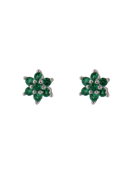 Pendientes de presión en forma de corazón decorados con circonitas de colores, de Plata de Ley 925 mm. Perfecto para las más rom