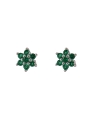 Pendientes de presión en forma de corazón decorados con circonitas de colores, de Plata de Ley 925 mm. Perfecto para las más rom