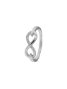 Precioso Anillo de Plata Herradura con circonitas elaborado en plata con circonitas Plata de Primera de Ley. <BR><BR>COMPOSICIÓN