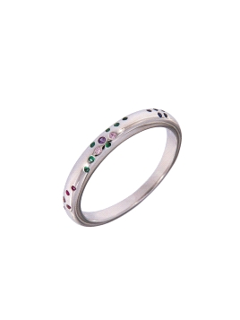 Precioso Anillo de Plata Colorido en Plata de Primera de Ley. <BR><BR>COMPOSICIÓN<BR><BR>Material: Plata de Ley 925<BR>Medidas: 