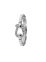 Precioso Anillo de Plata Herradura con circonitas elaborado en plata con circonitas Plata de Primera de Ley. <BR><BR>COMPOSICIÓN